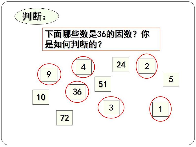 五年级上册数学课件-3.4 找因数（9）-北师大版02