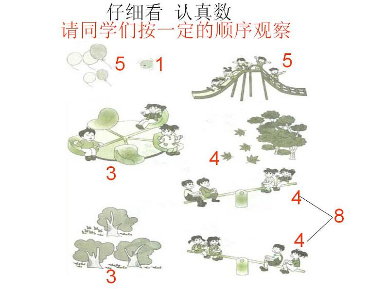 西师大版一年级数学上册课件 看一看，数一数第7页