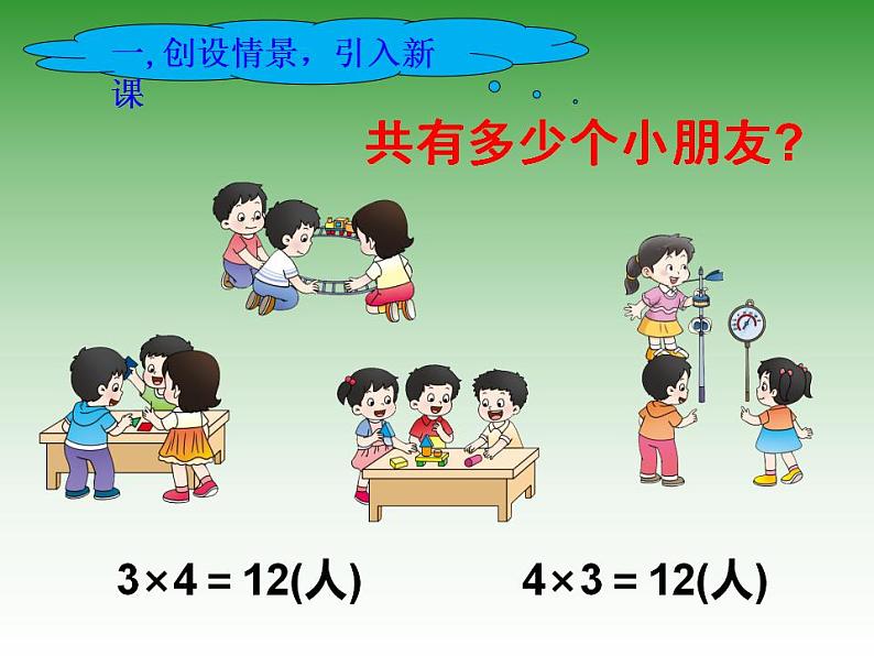 西师大版二年级数学上册课件 1.3 3的乘法口诀第2页