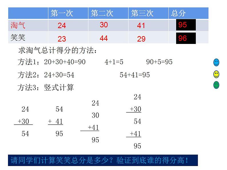 二年级上册数学课件-1.1 谁的得分高（5）-北师大版04