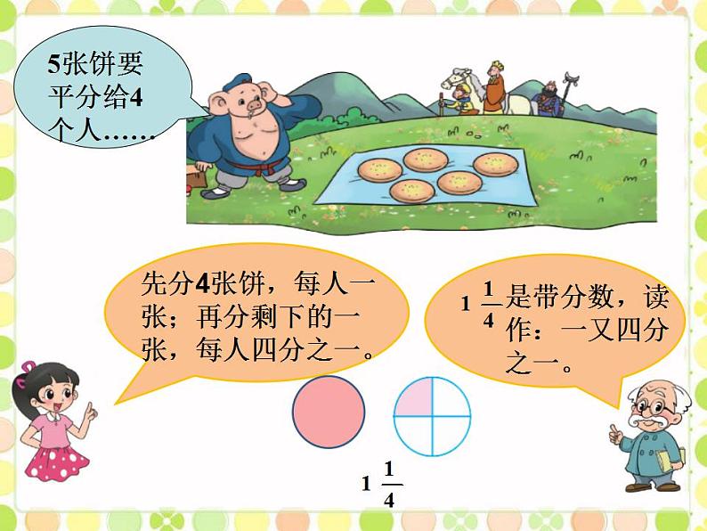 五年级上册数学课件-5.3 分饼（7）-北师大版02