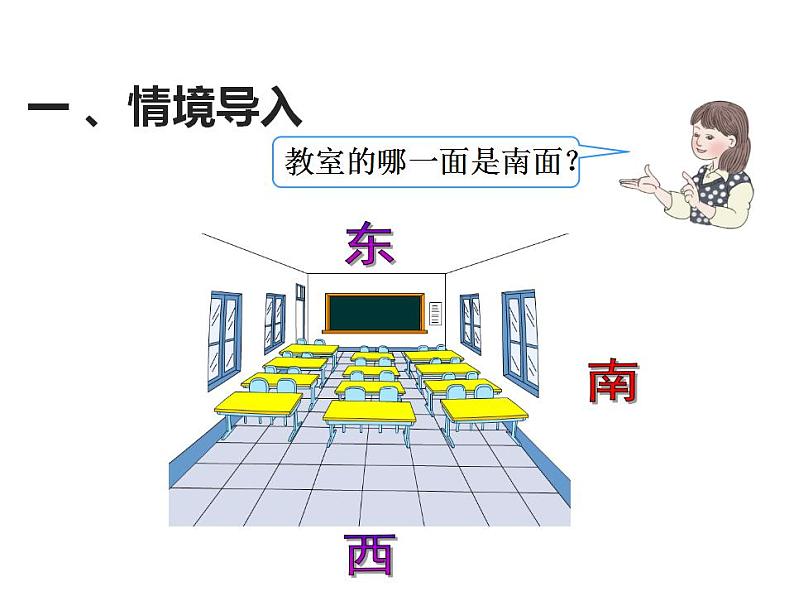 西师大版三年级数学上册课件 3.2 东南、西南、东北、西北06