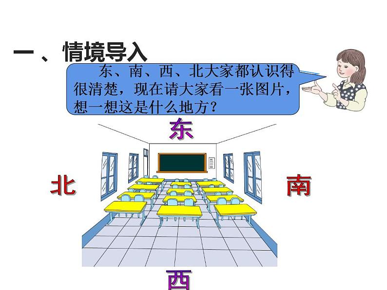 西师大版三年级数学上册课件 3.2 东南、西南、东北、西北07