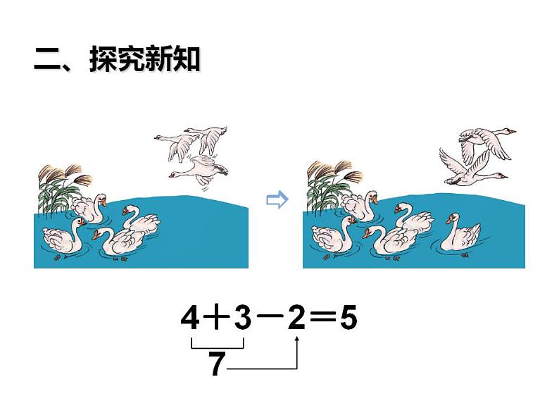 西师大版一年级数学上册课件 2.5 连加、连减、加减混合第4页