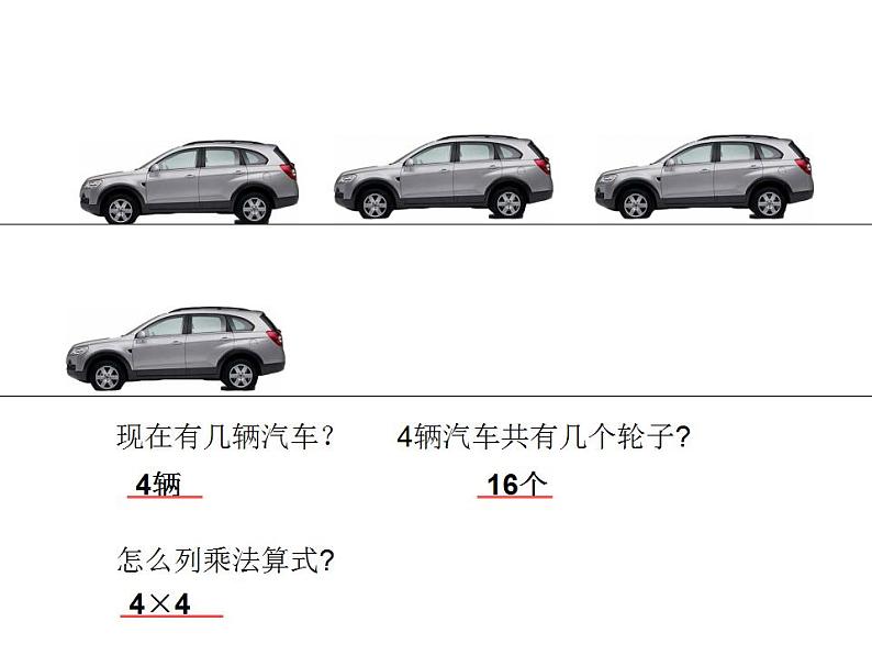 西师大版二年级数学上册课件 1.4 4的乘法口诀06