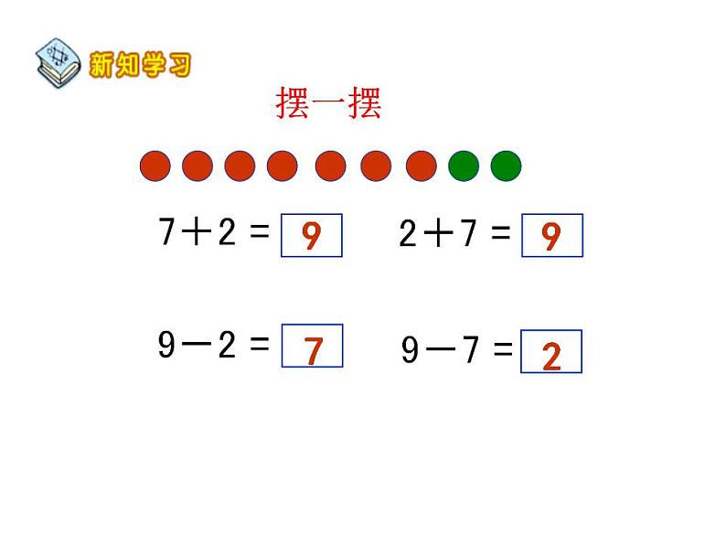 西师大版一年级数学上册课件 2.3 8，9的加减法06