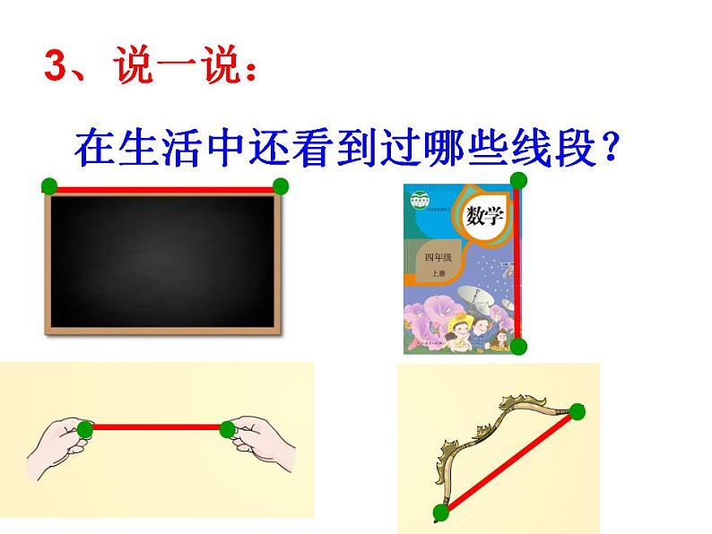 西师大版四年级数学上册课件 3.1 线段、直线和射线第7页