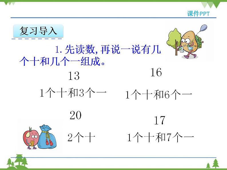 人教版一年级数学上册 6.2 十加几、十几加几（不进位）和相应的减法（课件)05