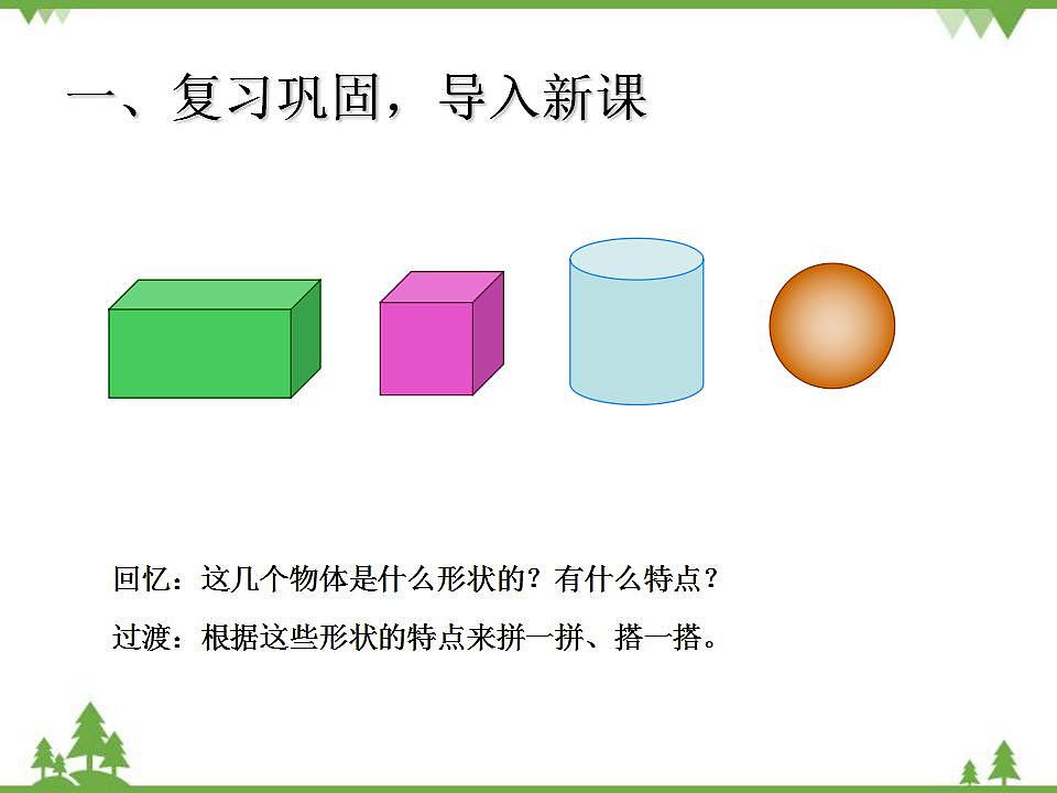 人教版一年级数学上册 图形的拼组（课件)第2页