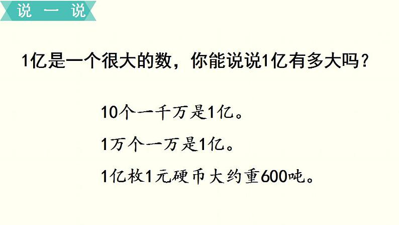 苏教四数下综合与实践   一亿有多大课件PPT02