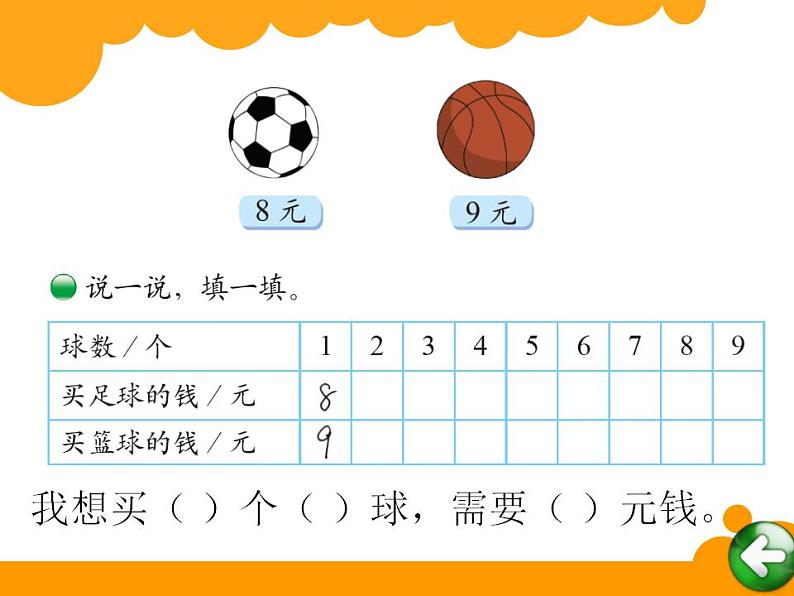 二年级上册数学课件-8.3 买球（3）-北师大版06