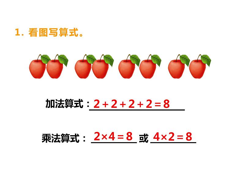 1.2 1，2的乘法口诀（7）（课件）数学二年级上册-西师大版第2页