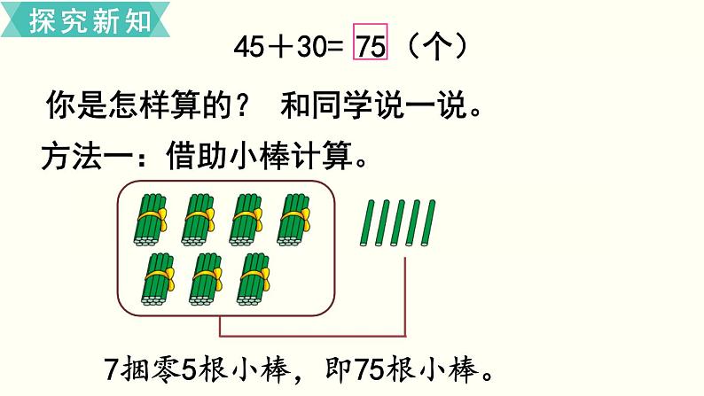 苏教一数下第四单元第2课时   两位数加整十数、一位数（不进位）（1）课件PPT第5页