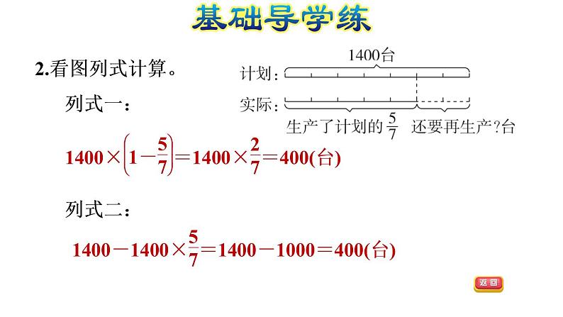 六年级上册数学习题课件－5.2   已知总数求部分数　苏教版(共10张PPT)04