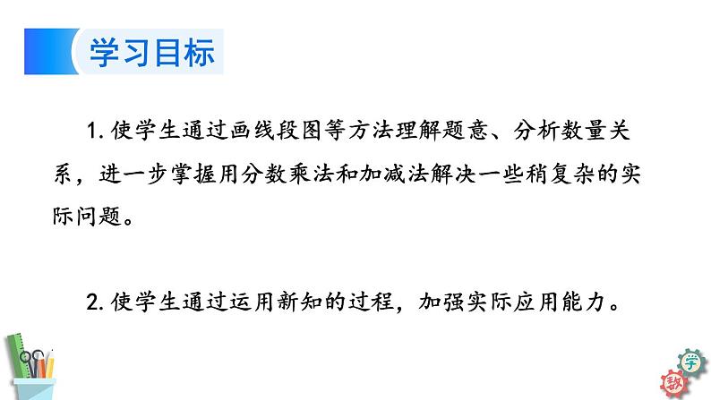 六年级数学上册课件 5.3 稍复杂的分数乘法的实际问题（2） 苏教版第2页