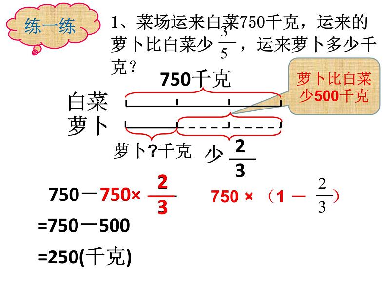 六年级上册数学课件-用分数乘法和加减法解决复杂的实际问题 苏教版 (共18张PPT)第8页