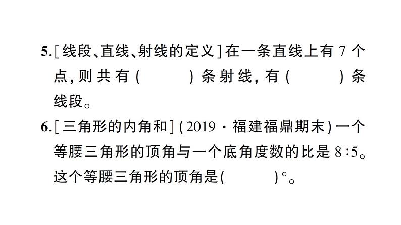 小升初数学专题六空间与图形：线、角及平面图形的认识与测量课件PPT第5页