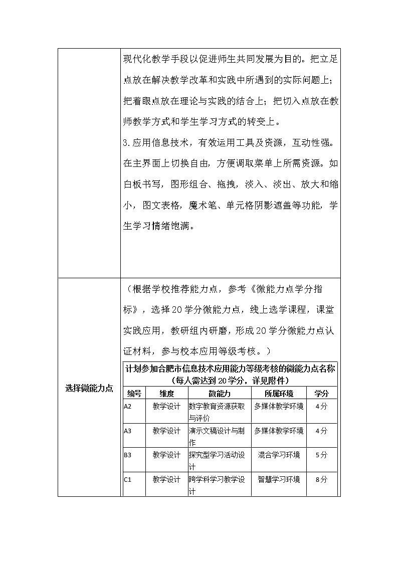 中小学教师信息技术应用能力提升工程2.0《教师个人研修计划》作业第2页