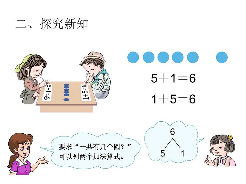 西师大版一年级数学上册课件 2.2 6，7的加减法第3页