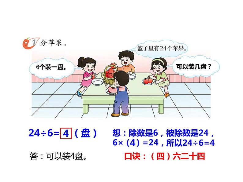 西师大版二年级数学上册课件 6.3 用乘法口诀求商第6页