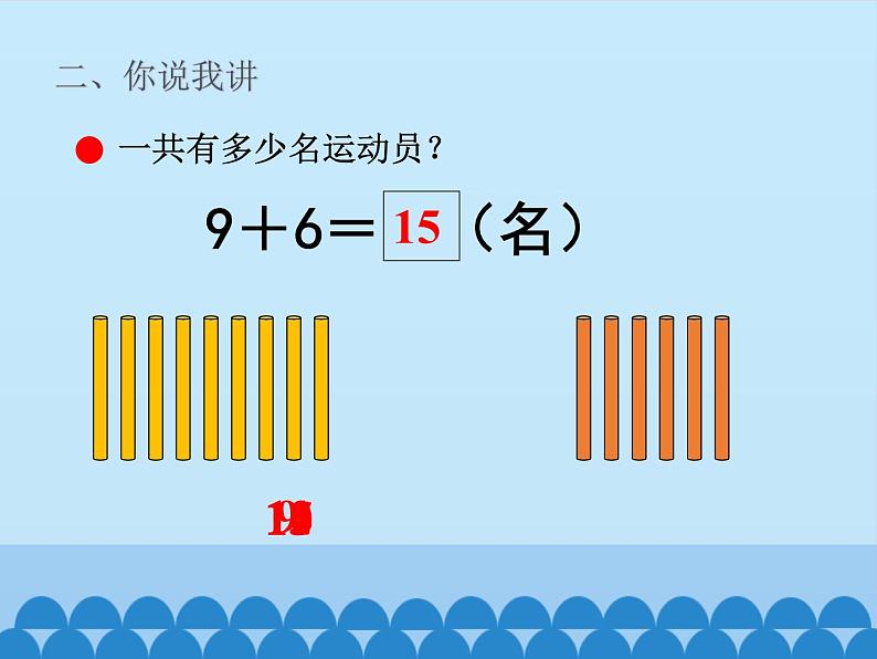 七 小小运动会——20以内的进位加法-9加几（1）_（课件）数学一年级上册 青岛版第5页