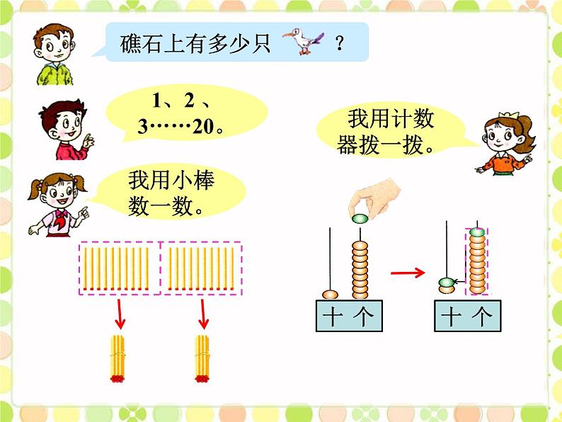 五 海鸥回来了 11-20各数的认识（课件）数学一年级上册 青岛版第6页