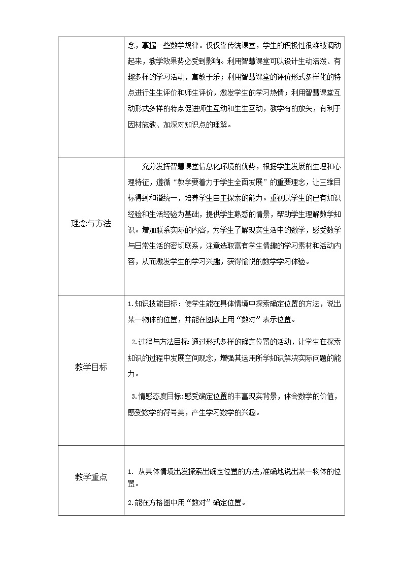 五年级上册数学教案-2 用数对确定位置（18）-人教版02