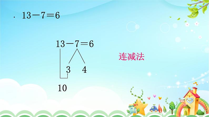 人教版一年级数学下册2.3十几减7、6教案、学案、课件和达标测试07