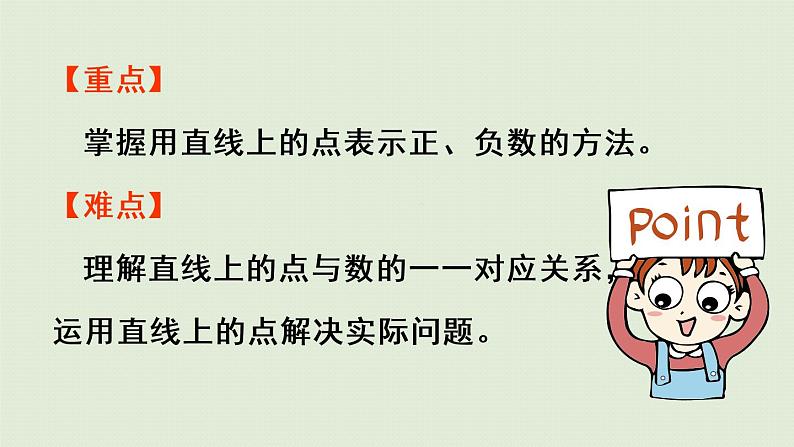 人教版六年级数学下册 1负数 第2课时  在直线上表示正数、0和负数 课件第3页