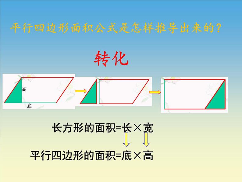 冀教版数学五年级上册 六 多边形的面积_三角形的面积 课件第2页