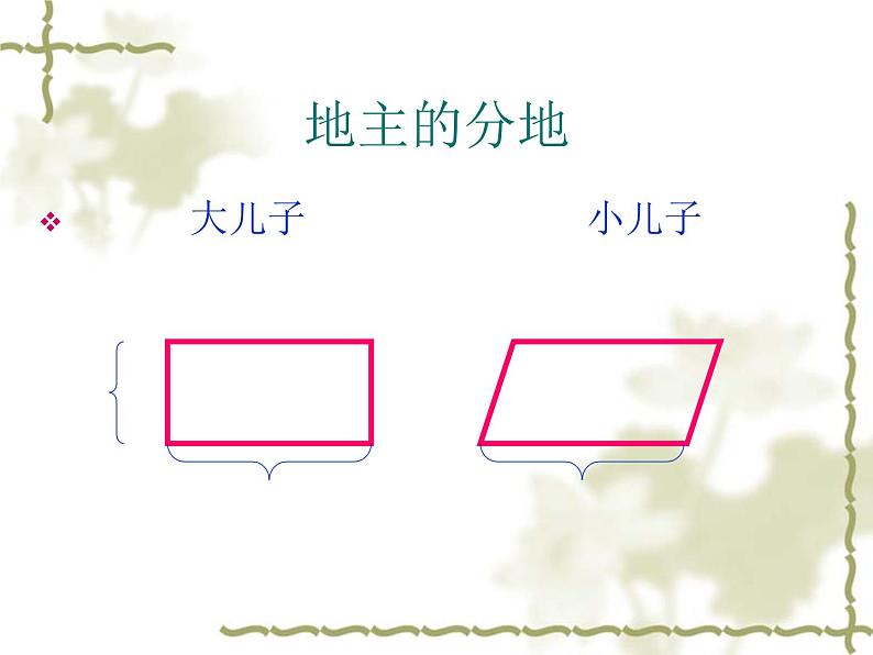 冀教版数学五年级上册 六 多边形的面积_平行四边形面积的计算 课件02