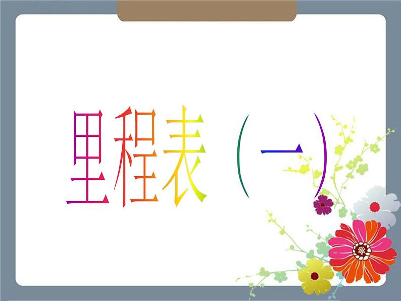 北师大版数学三年级上册 3.4 里程表（一）(1)课件01