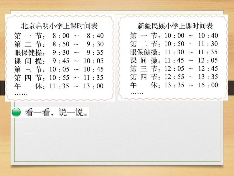 北师大版数学三年级上册 7.3 时间表(1)课件08