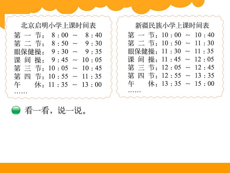 北师大版数学三年级上册 7.3 时间表_课件03