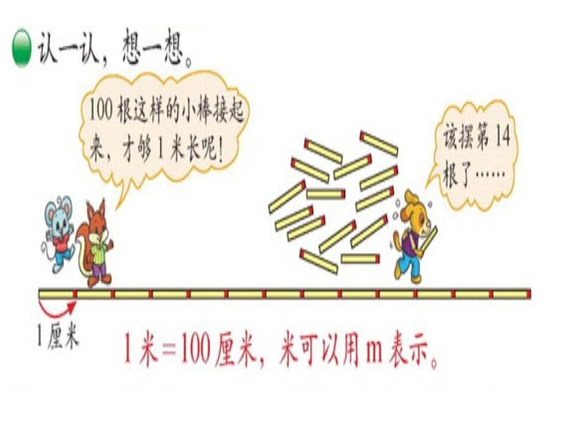 北师大版数学二年级上册 6.3 1米有多长（课件）第3页