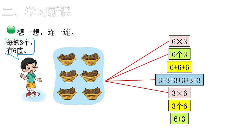 2021-2022学年度北师版二年级数学上册课件 第4课时  动物聚会第3页