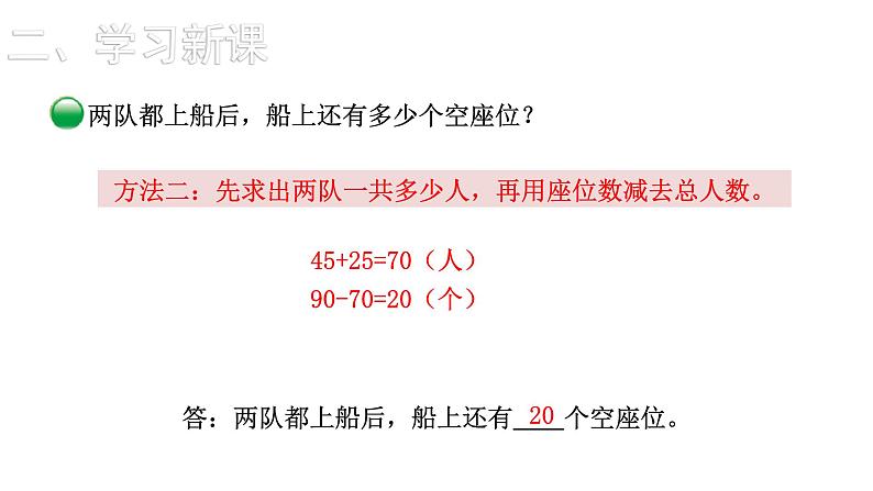 2021-2022学年度北师版二年级数学上册课件 第2课时  秋  游第5页