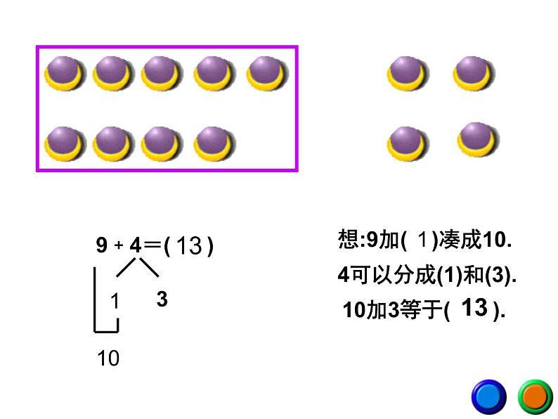 5.1 9加几（22）（课件）数学一年级上册-西师大版第8页