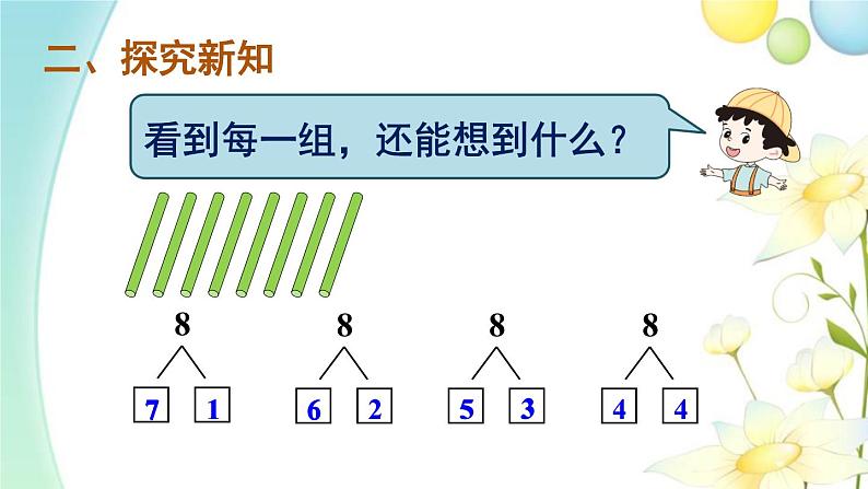 人教版一年级数学上册第7课时8和9的组成PPT课件第3页