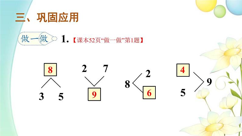 人教版一年级数学上册第7课时8和9的组成PPT课件第5页