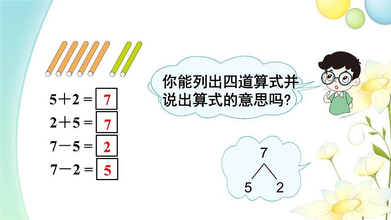 人教版一年级数学上册第3课时6和7的加减法PPT课件第6页