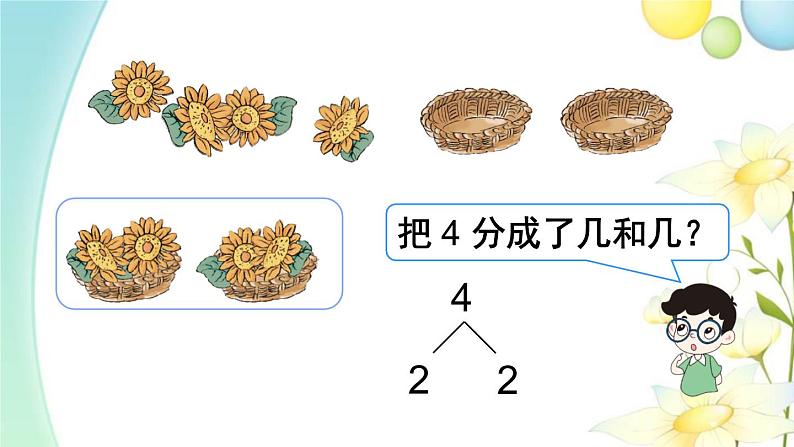 人教版一年级数学上册第4课时分与合PPT课件第5页