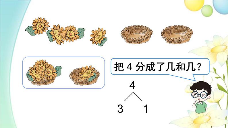 人教版一年级数学上册第4课时分与合PPT课件第6页