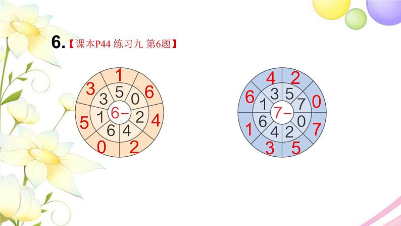 人教版一年级数学上册练习九PPT课件08