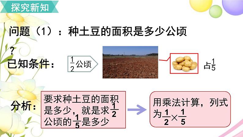 人教版六年级数学上册第1单元分数乘法第3课时分数乘分数（1）课件04