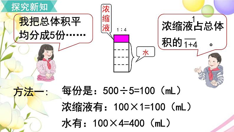 人教版六年级数学上册第4单元比第3课时比的应用课件06