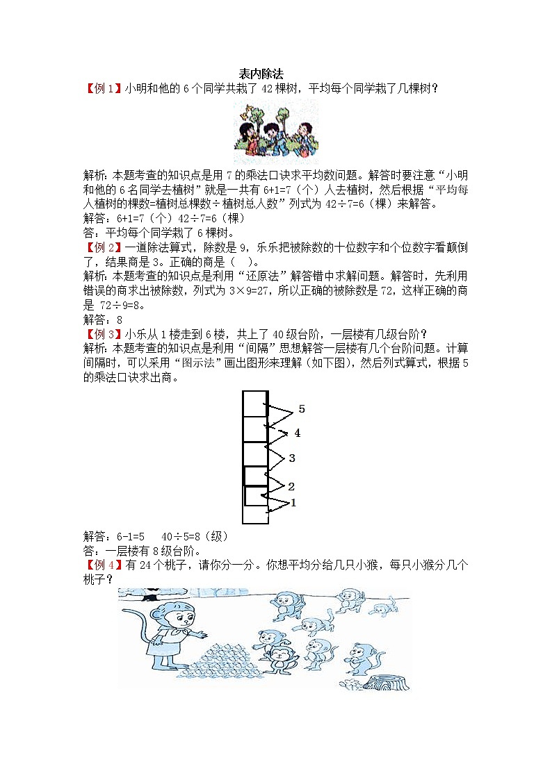 【笔算题】2年级数学计算题（综合计算）表内除法2页（含答案）01