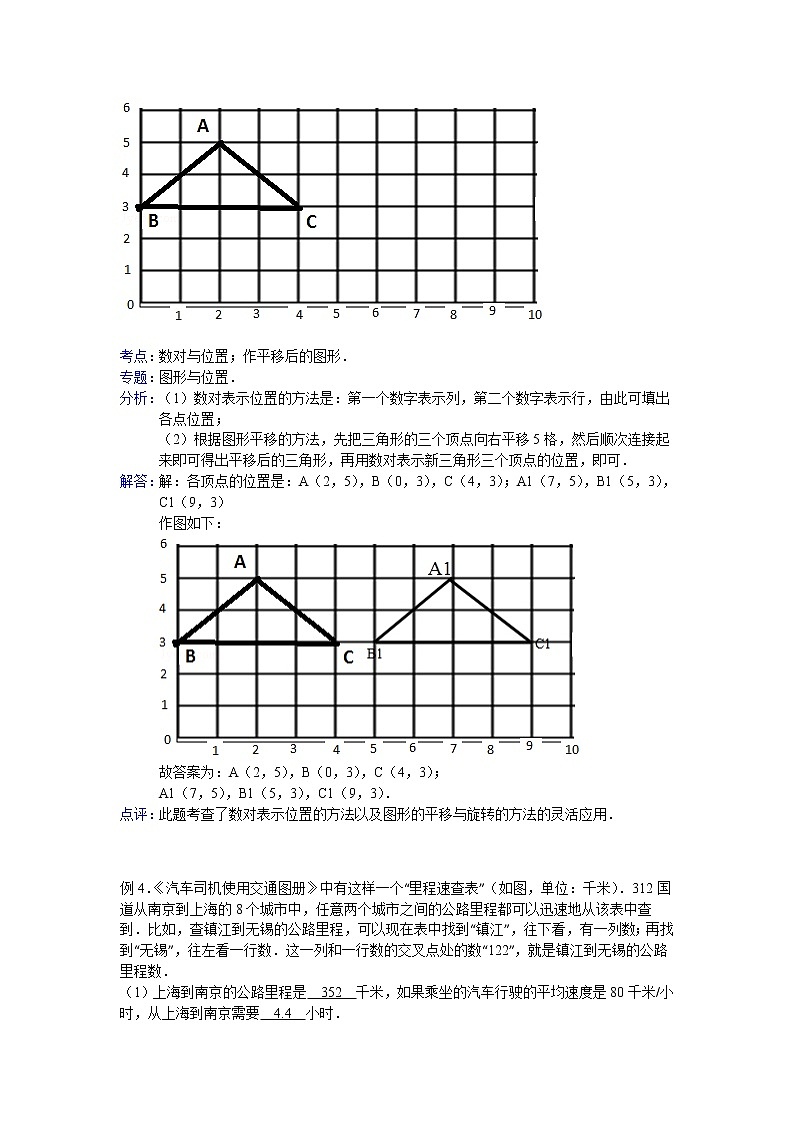 【专项练习】苏教版小学数学专项练习 数对与位置 - 答案第3页