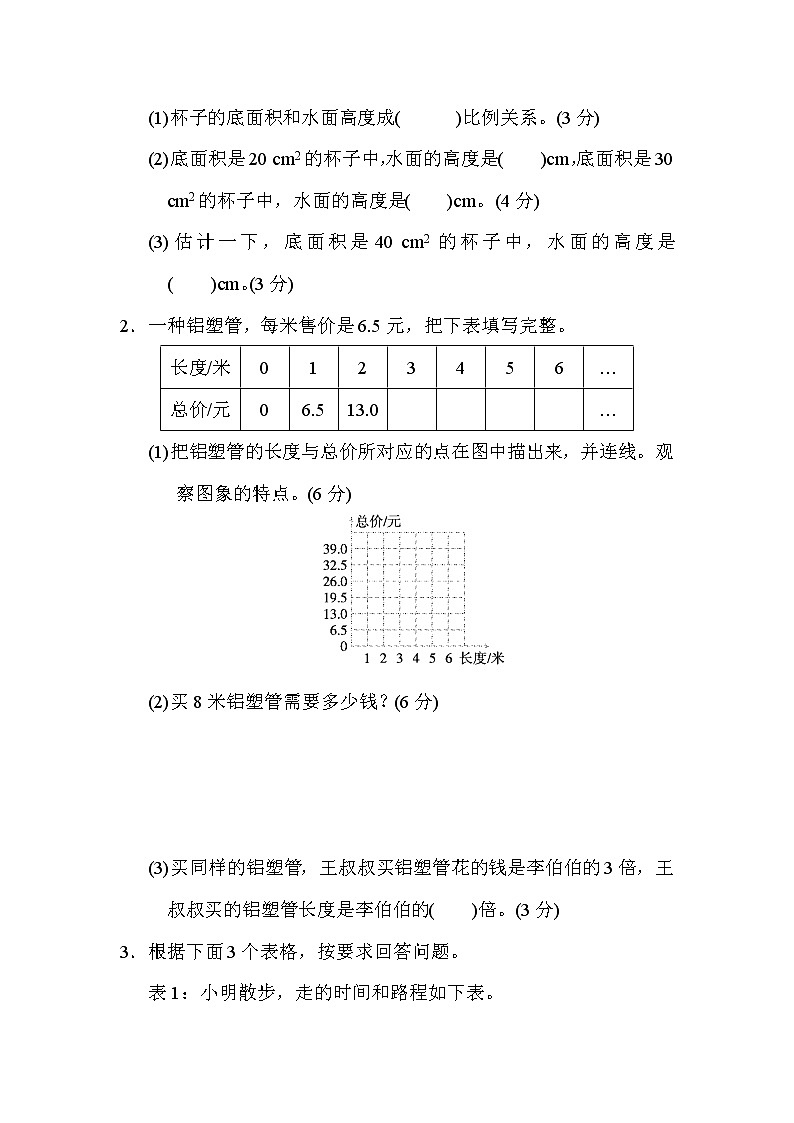 人教版数学六年下册专项练习7．正比例和反比例03
