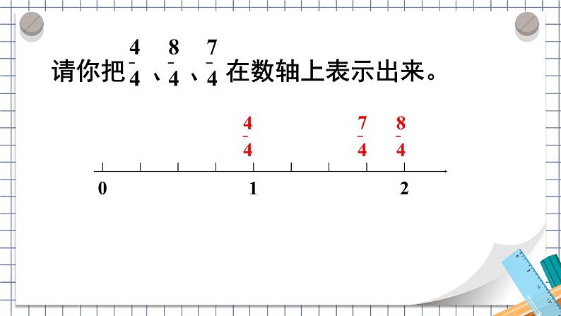 人教版五年级下册-第四单元- 分数的意义和性质 - 真分数和假分数 第2课时 真分数和假分数（2）【课件】第4页